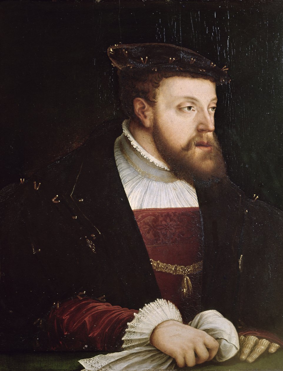 Porträt von Karl V. (1500-58) von German School