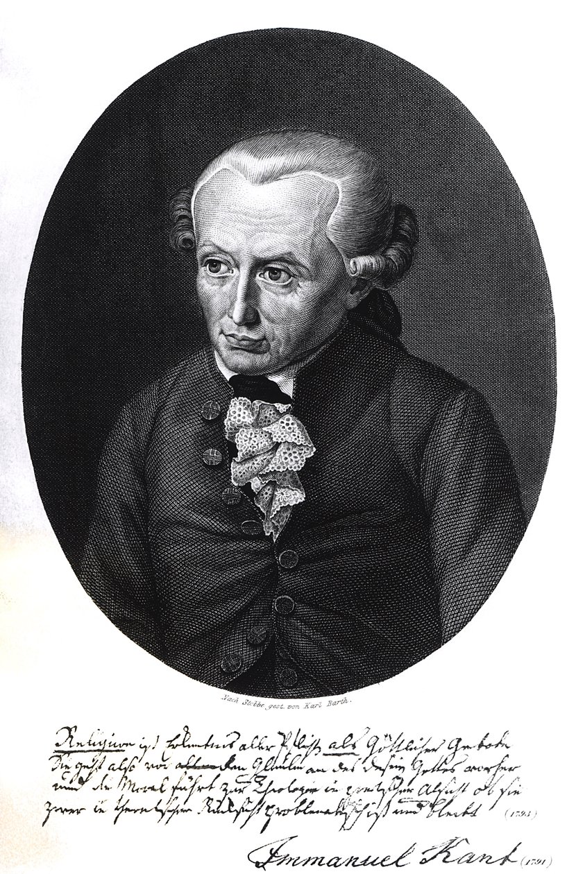 Porträt von Emmanuel Kant (1724-1804) von German School