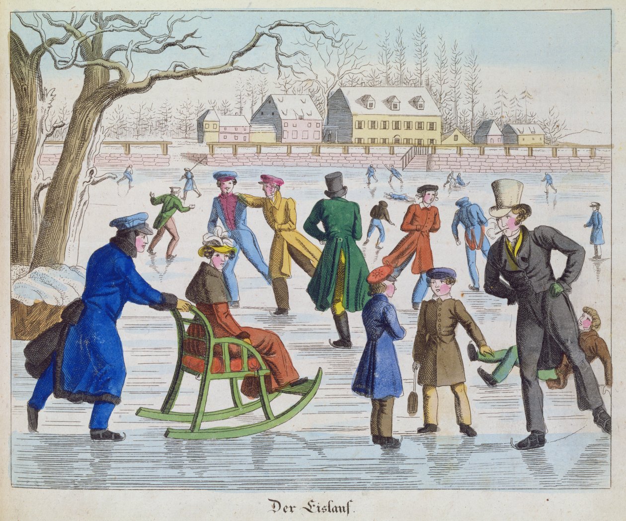 Schlittenszene, 1832 von German School