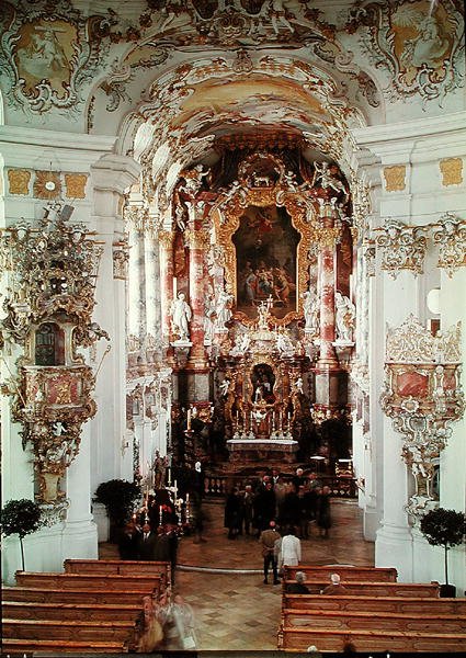 Ansicht des Kirchenschiffs, 1746-54 von German School