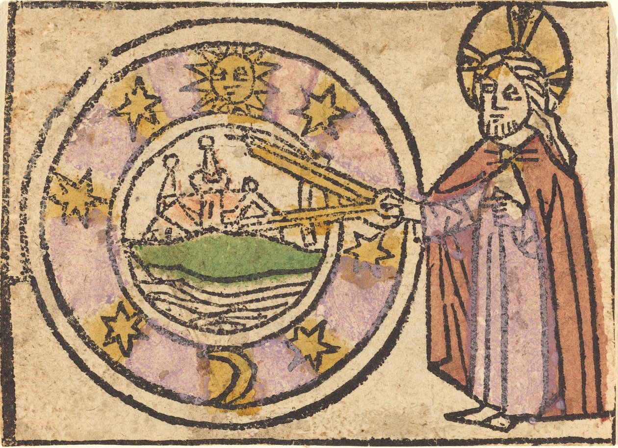 Christus misst den Globus von German 15th Century