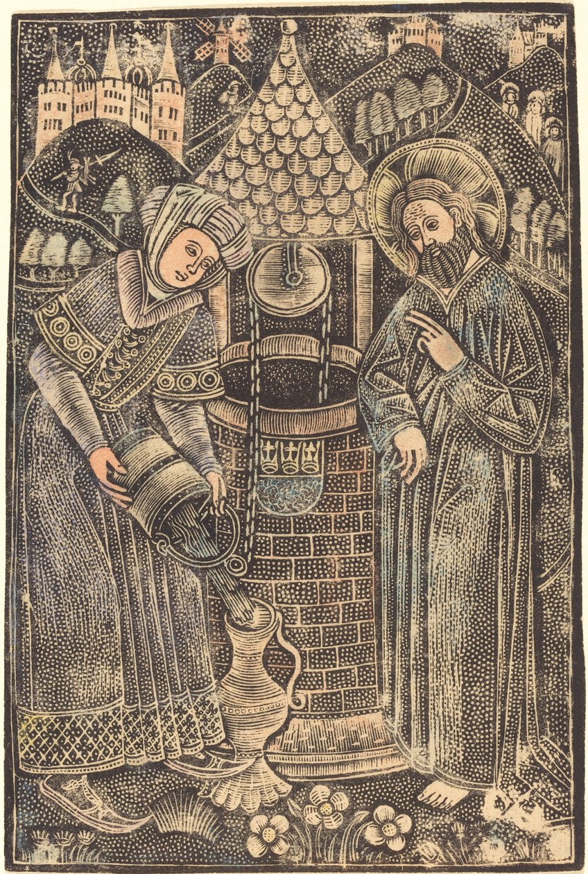 Christus und die Frau von Samaria von German 15th Century
