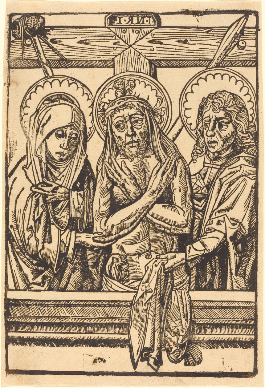 Christus zwischen Maria und Johannes von German 15th Century