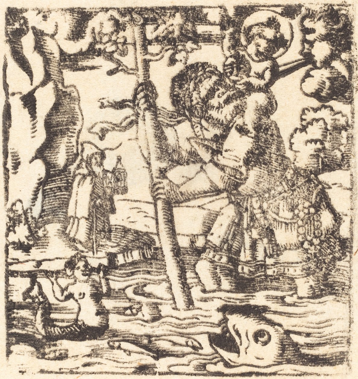 Heiliger Christophorus von German 16th or 19th Century