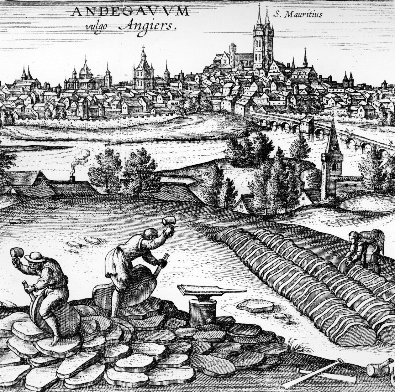 Andegavum vulgo Angiers, 1598 von German School