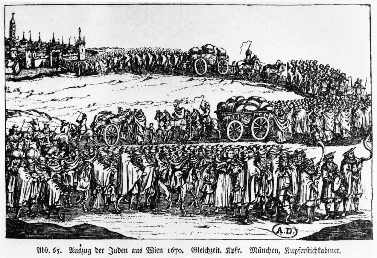 Vertreibung der Juden aus Wien, 1670 von German School