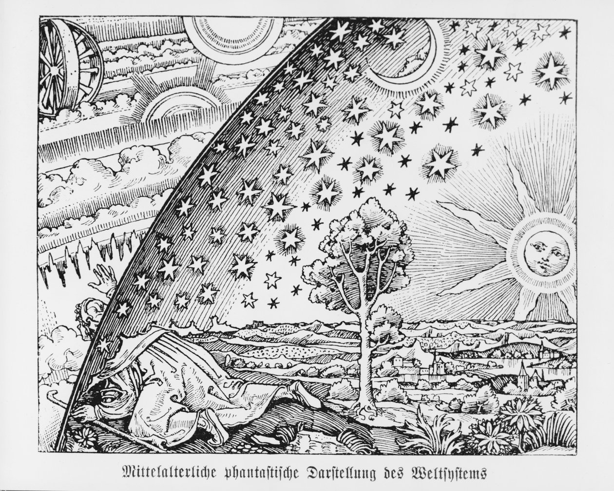 Fantastische Darstellung des Sonnensystems von German School