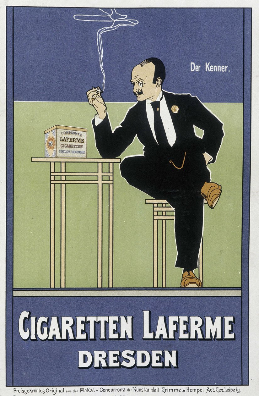 Deutsche Werbung für Zigaretten Laferme von German School