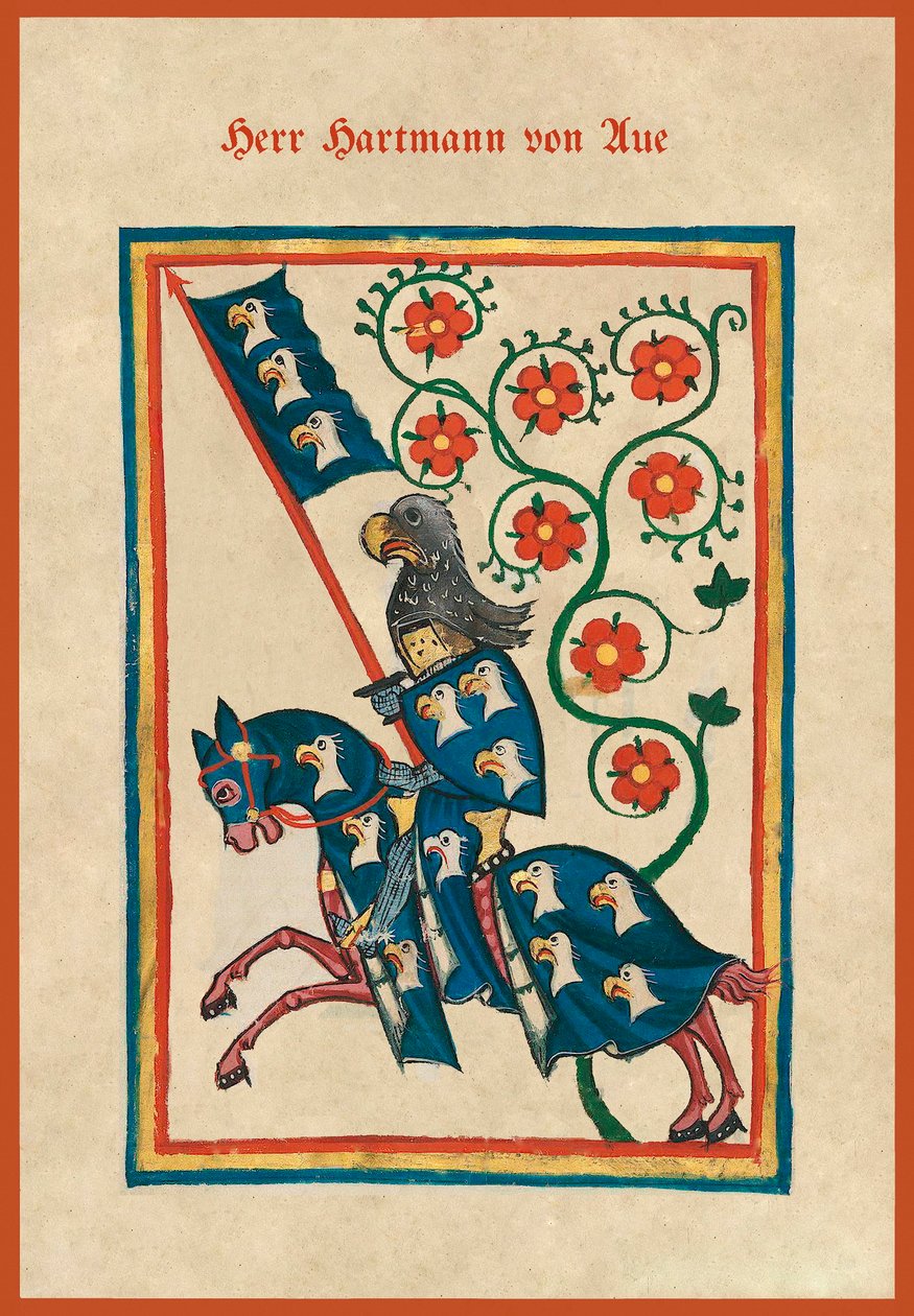Hartmann von Aue, mittelalterliches Liederbuch von German School