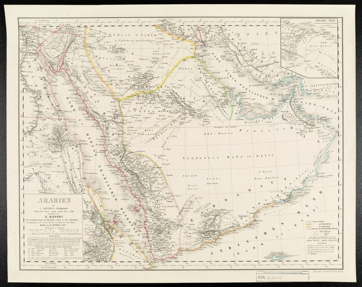 Arabien zu C. Ritters Erdkunde von German School