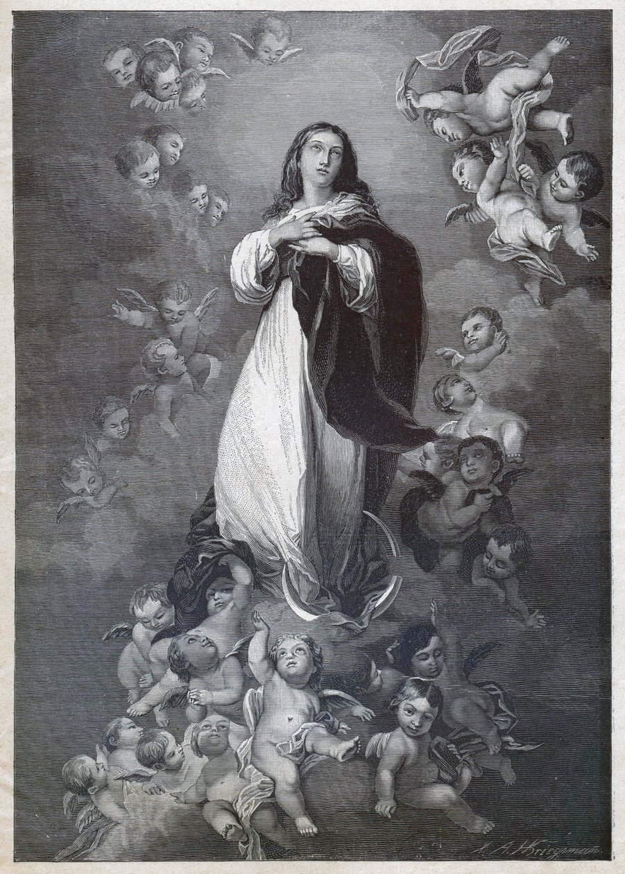 Unbefleckte Empfängnis, ca. 1900 (Stich) von German School