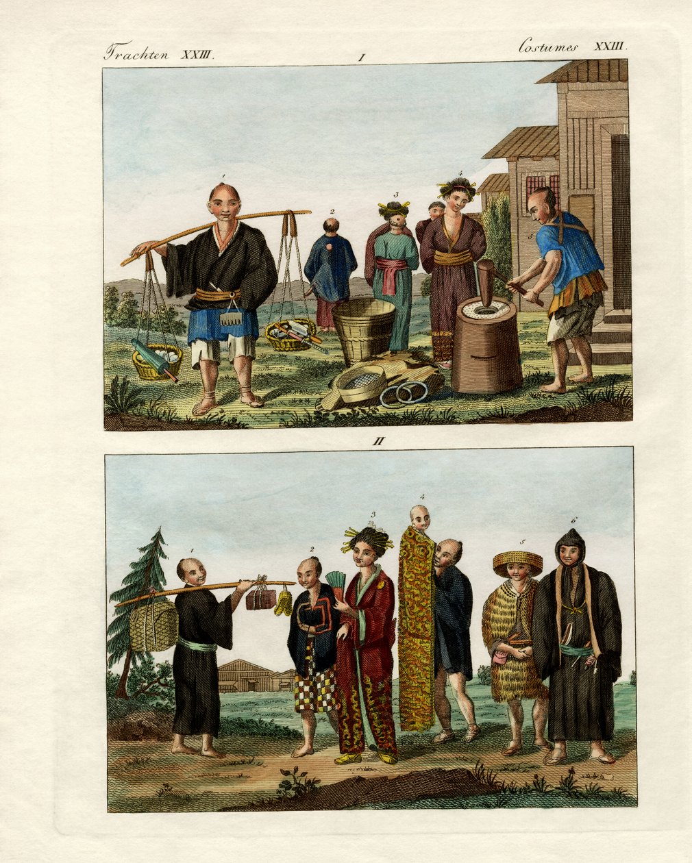 Japanische Kleider (Farbstich) von German School