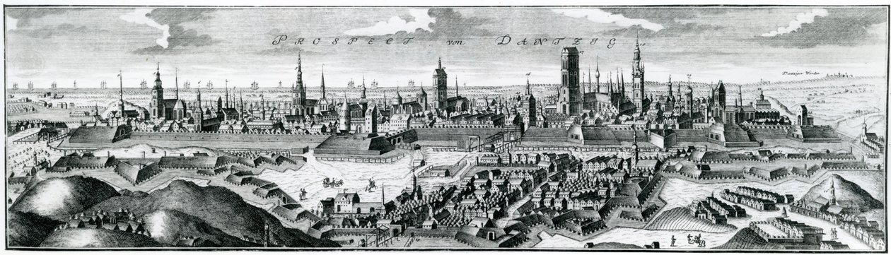 Panoramablick auf Danzig (Gdansk) von German School