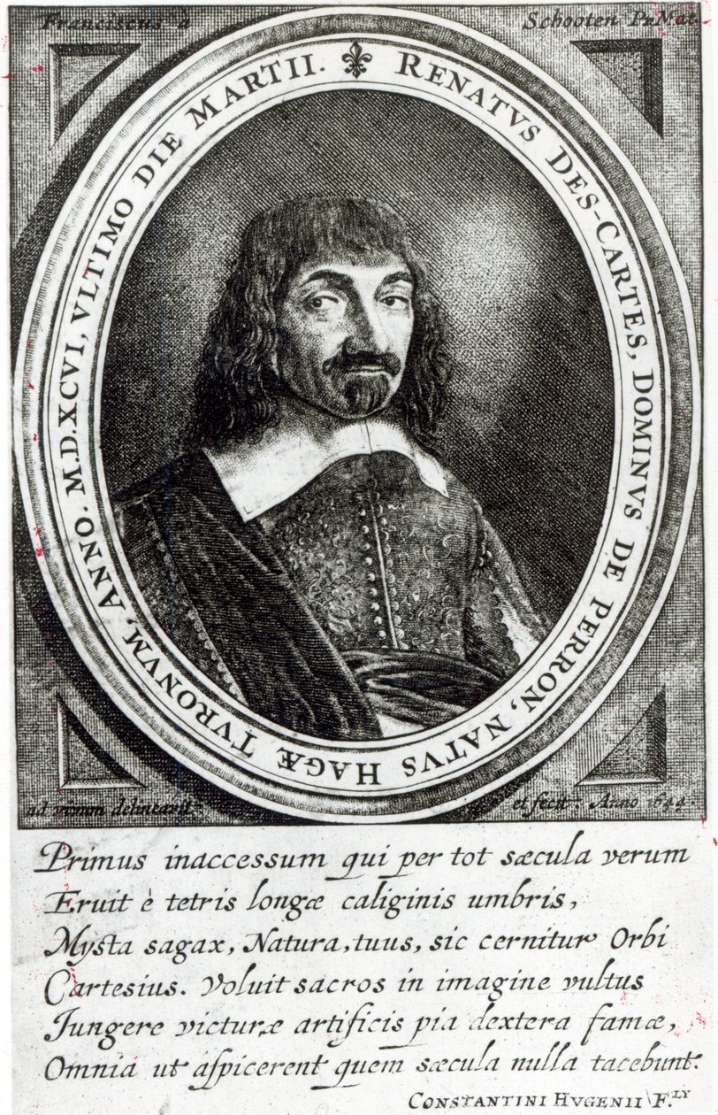 Porträt von René Descartes von German School