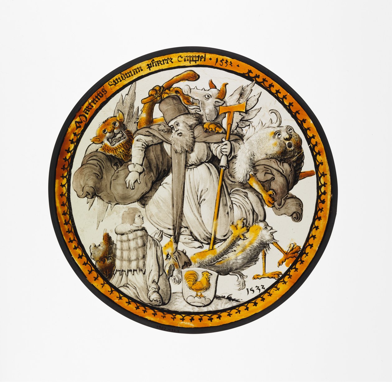 Rundel mit der Versuchung des Heiligen Antonius von German School