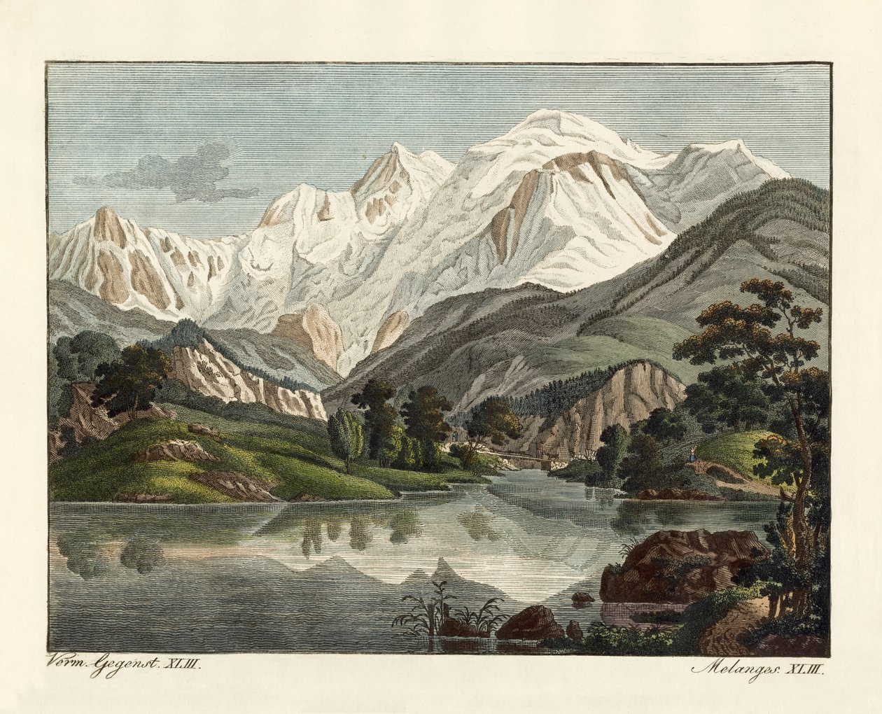 Schneebedeckte Berge von German School