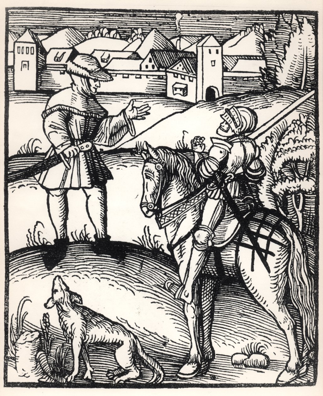 Der Ritter und der Bauer von German School