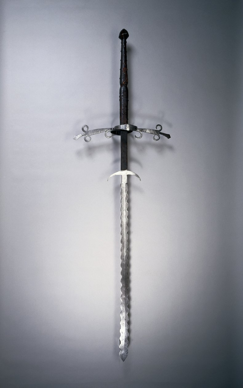 Zweihänderschwert mit Flammklinge, 1550-1600 von German School