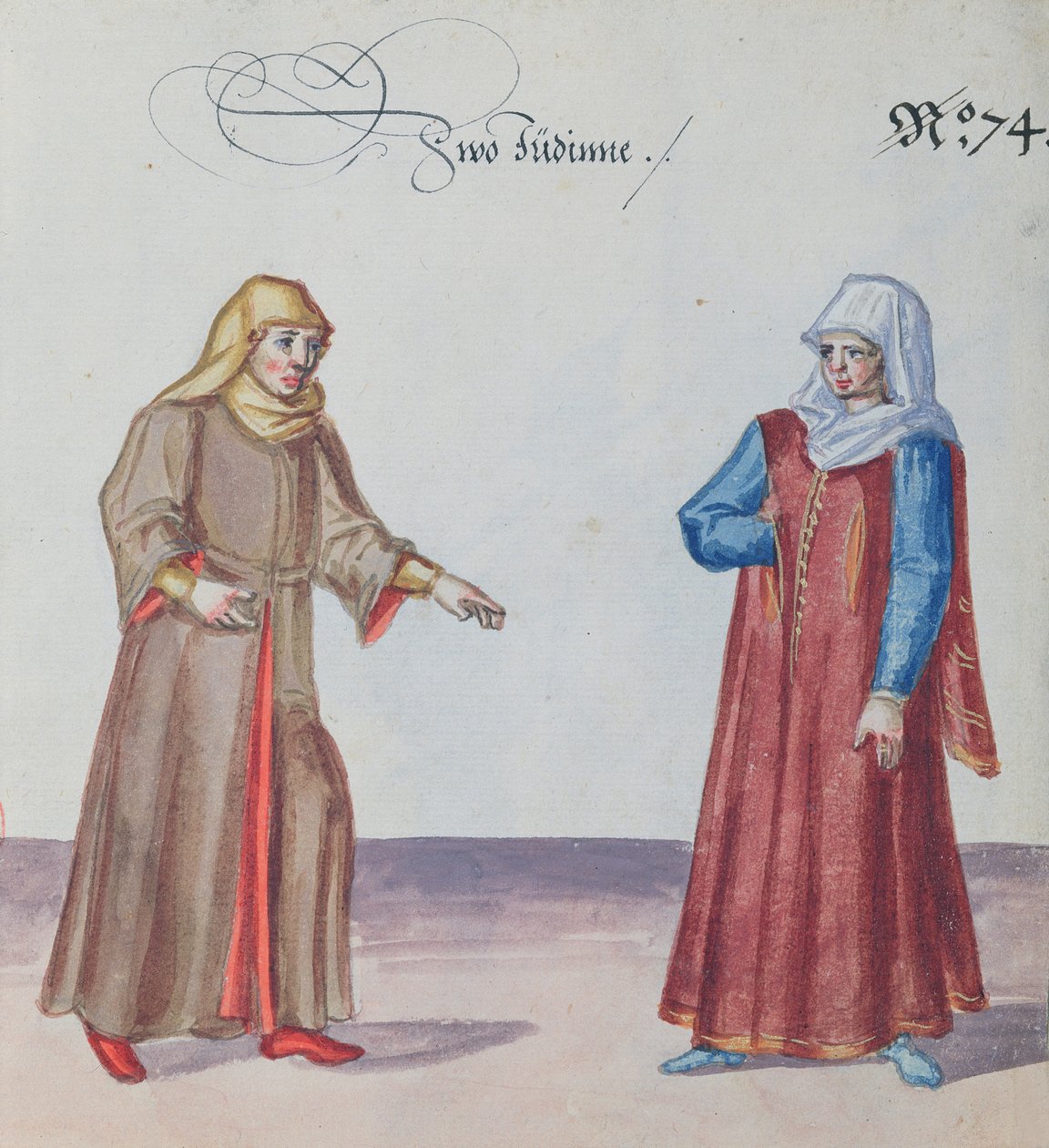 Zwei jüdische Frauen, ca. 1600 von German School