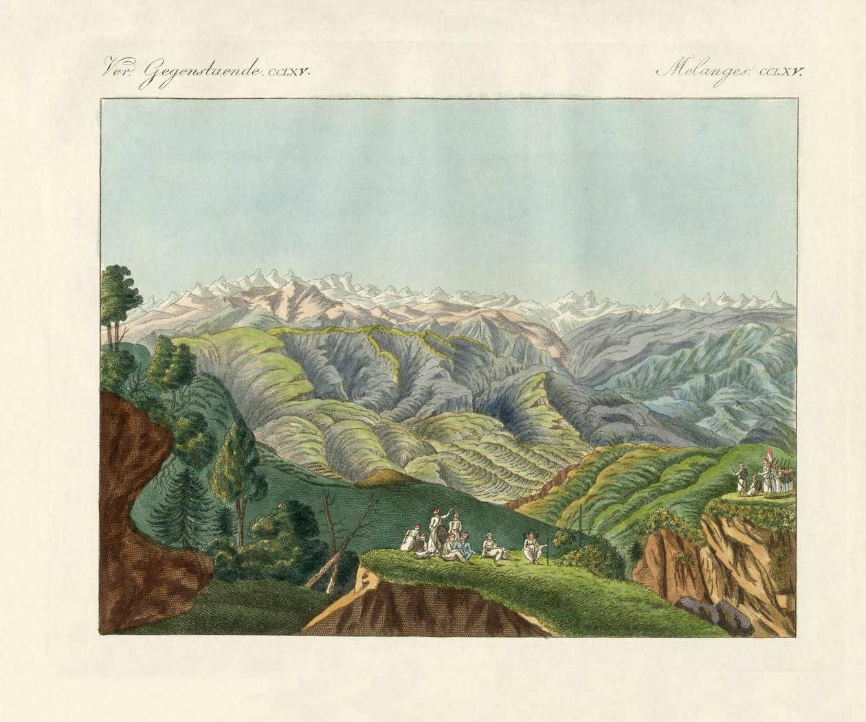 Zwei Ansichten des Himalaya von German School