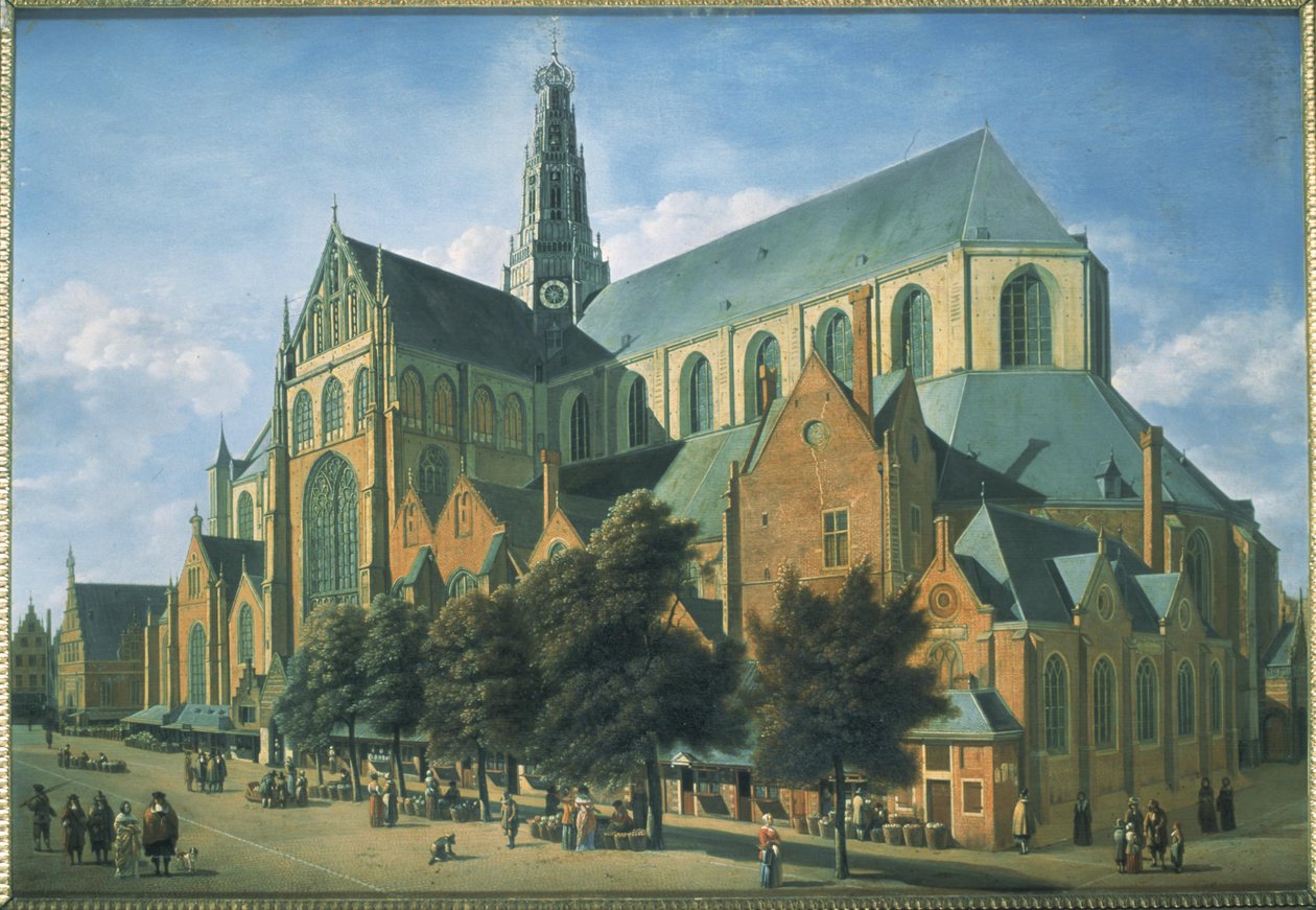 St. Bavokerk von Südosten von Gerrit Adriaensz Berckheyde