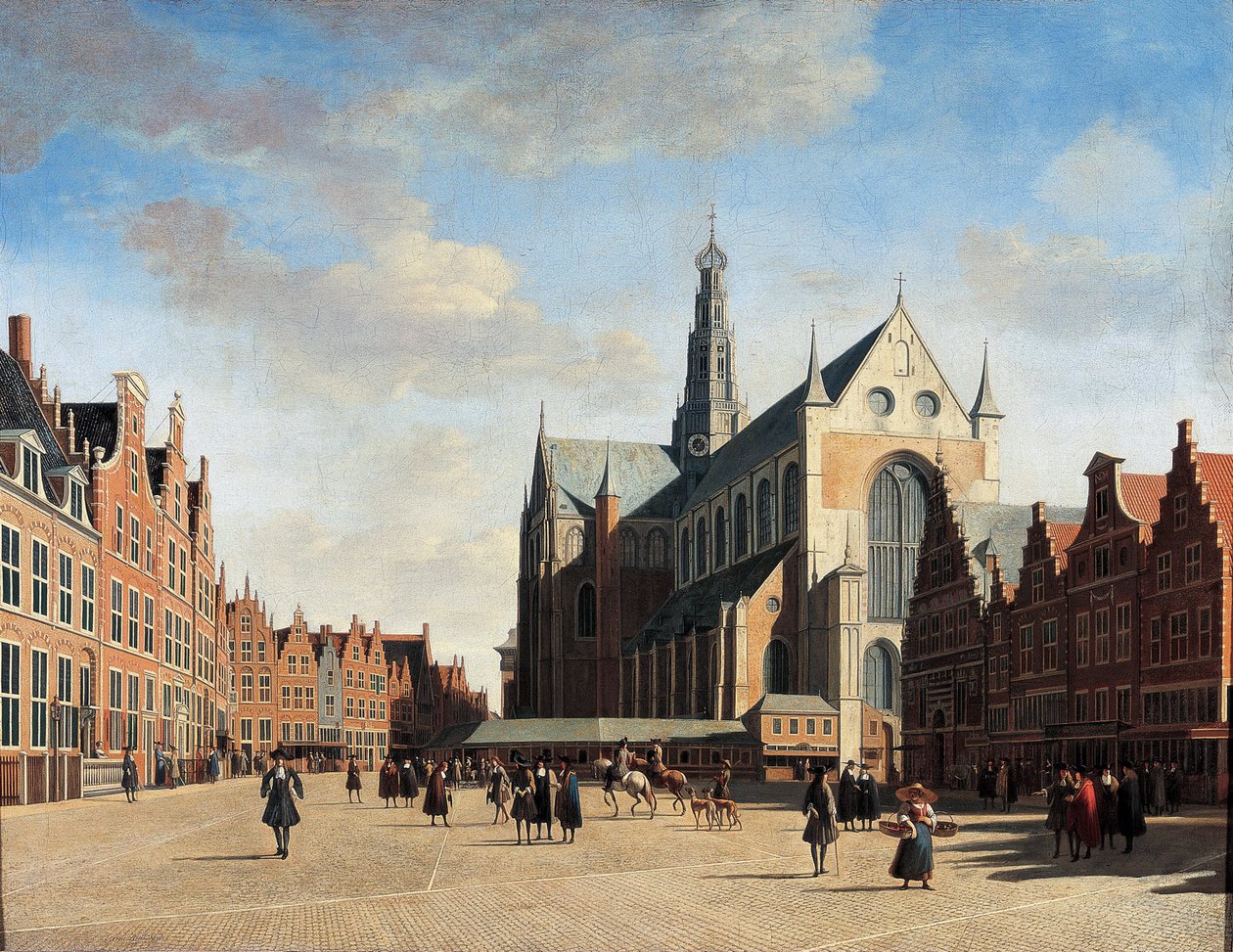 Der Große Markt in Haarlem von Gerrit Adriaensz Berckheyde