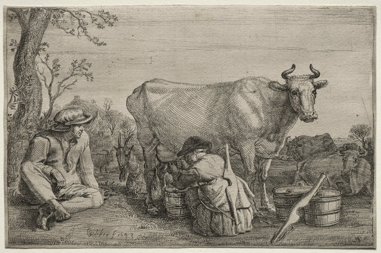 Die Milchmagd, 1643 von Gerrit Claesz. Bleker