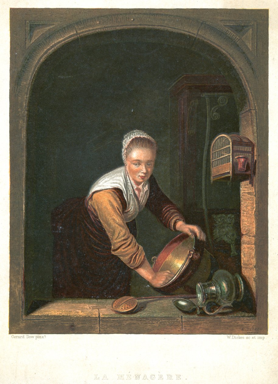 La Ménagère, ca. 1630-1670 von Gerrit Dou