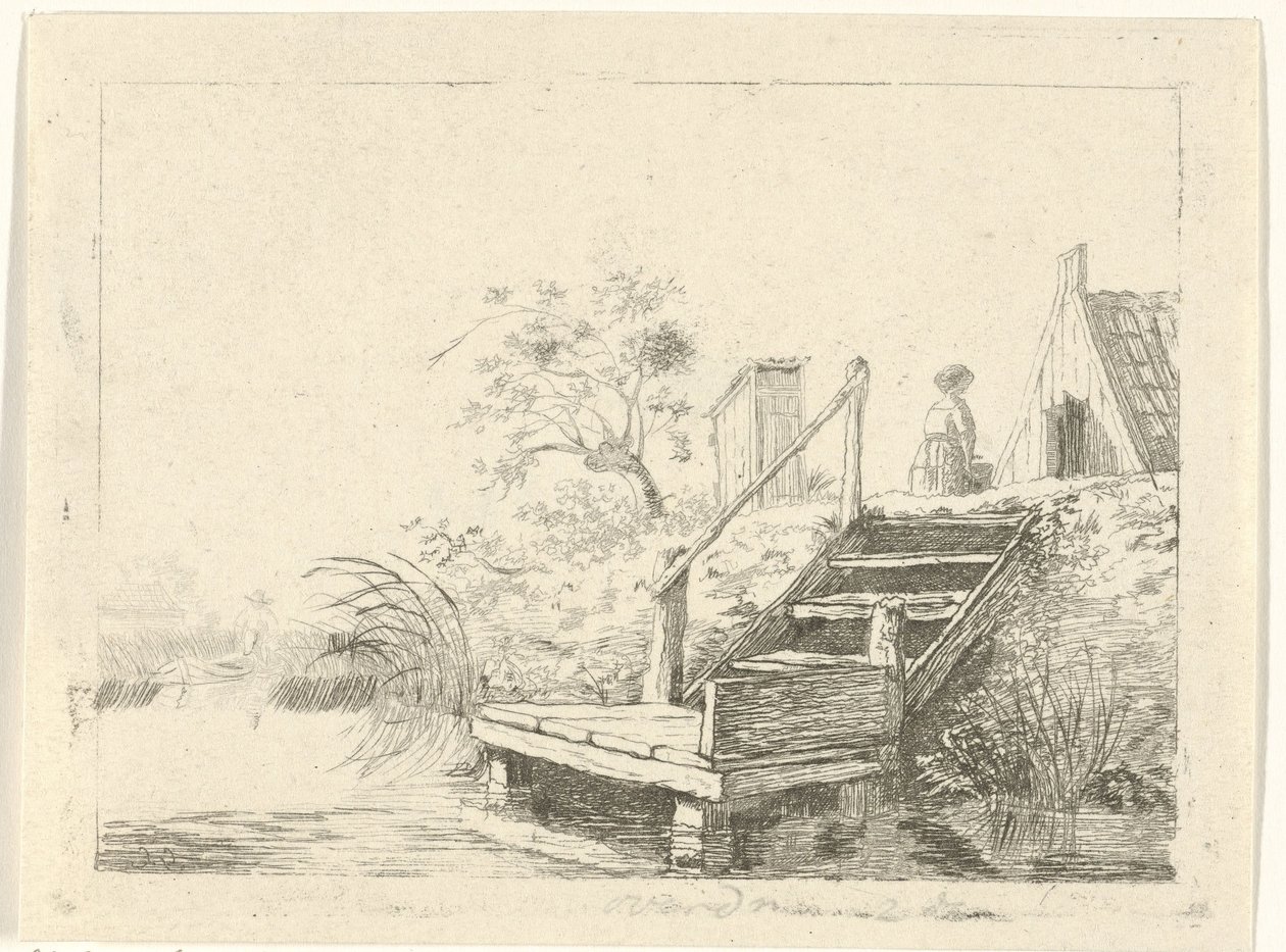 Treppe am Wasser von Gerrit Lamberts