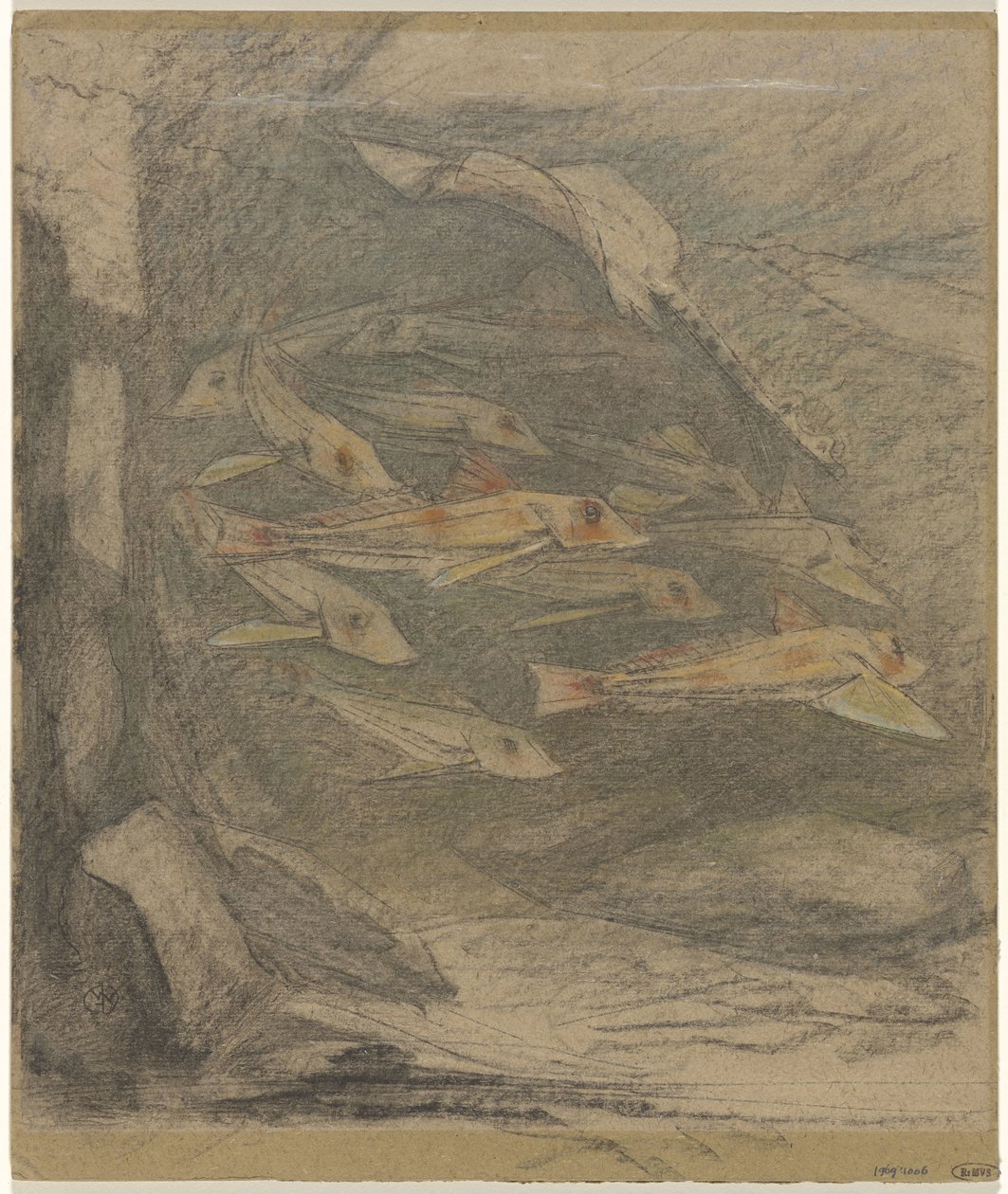Schulponys und ein Rochen von Gerrit Willem Dijsselhof