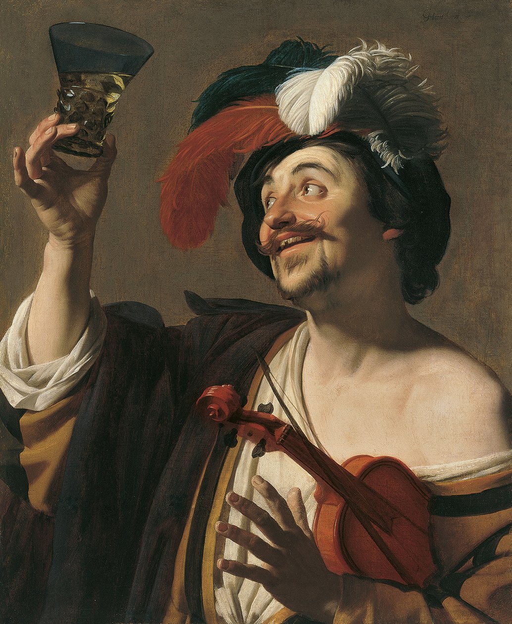 Der glückliche Geiger von Gerrit van Honthorst