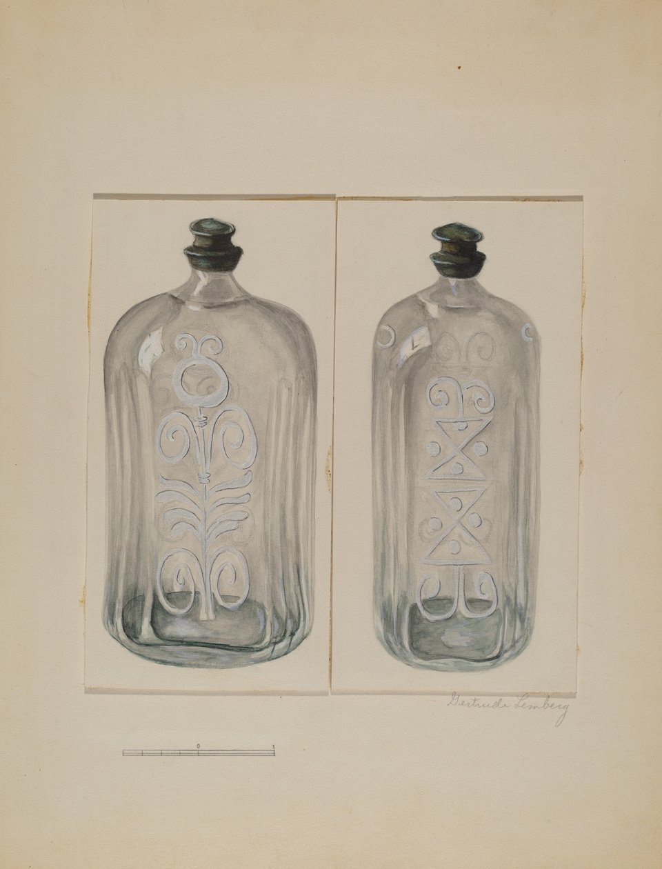 Likörflasche, ca. 1936 von Gertrude Lemberg