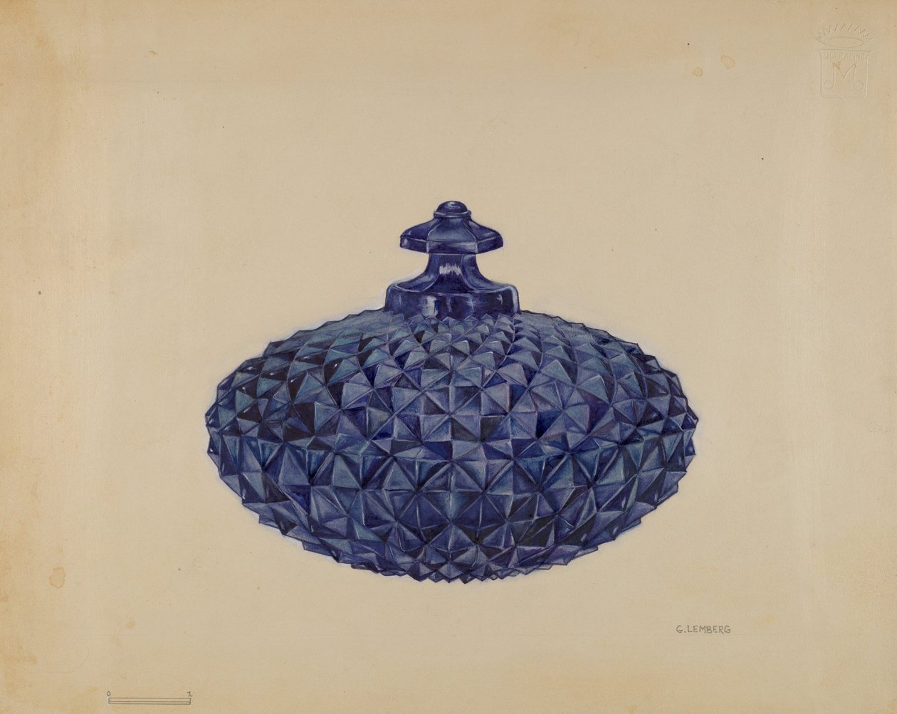 Gedeckte Butterdose, um 1936 von Gertrude Lemberg