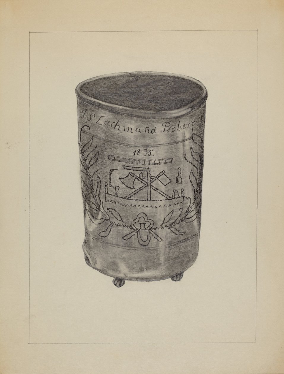 Zinnbecher, ca. 1936 von Gertrude Lemberg