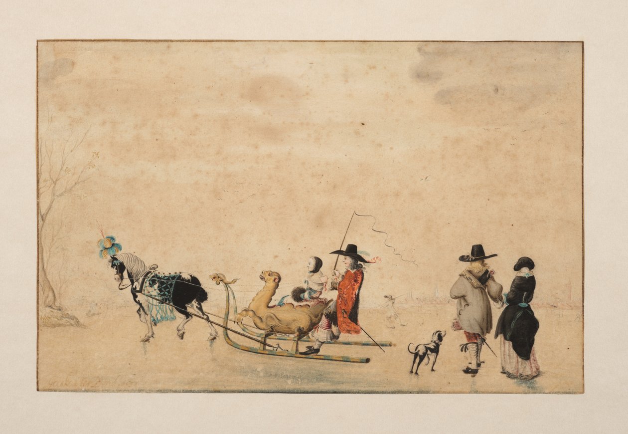Drachenschlitten auf Eis von Gesina ter Borch