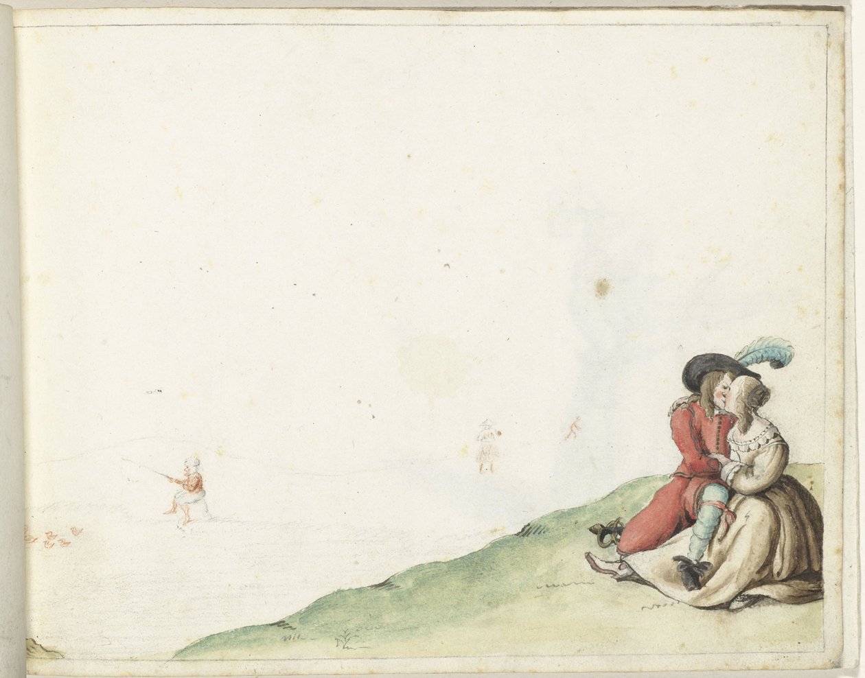 Liebende an einem Teich von Gesina ter Borch