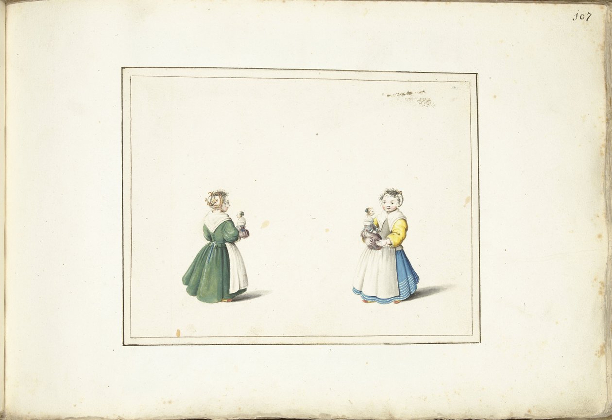 Zwei Mädchen mit einer Puppe von Gesina ter Borch