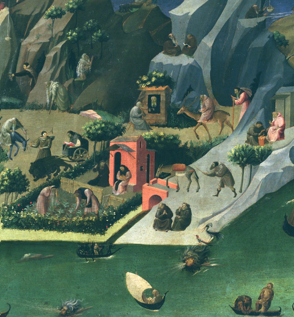 Die Thebais, ca. 1410 (Detail) von Gherardo Starnina