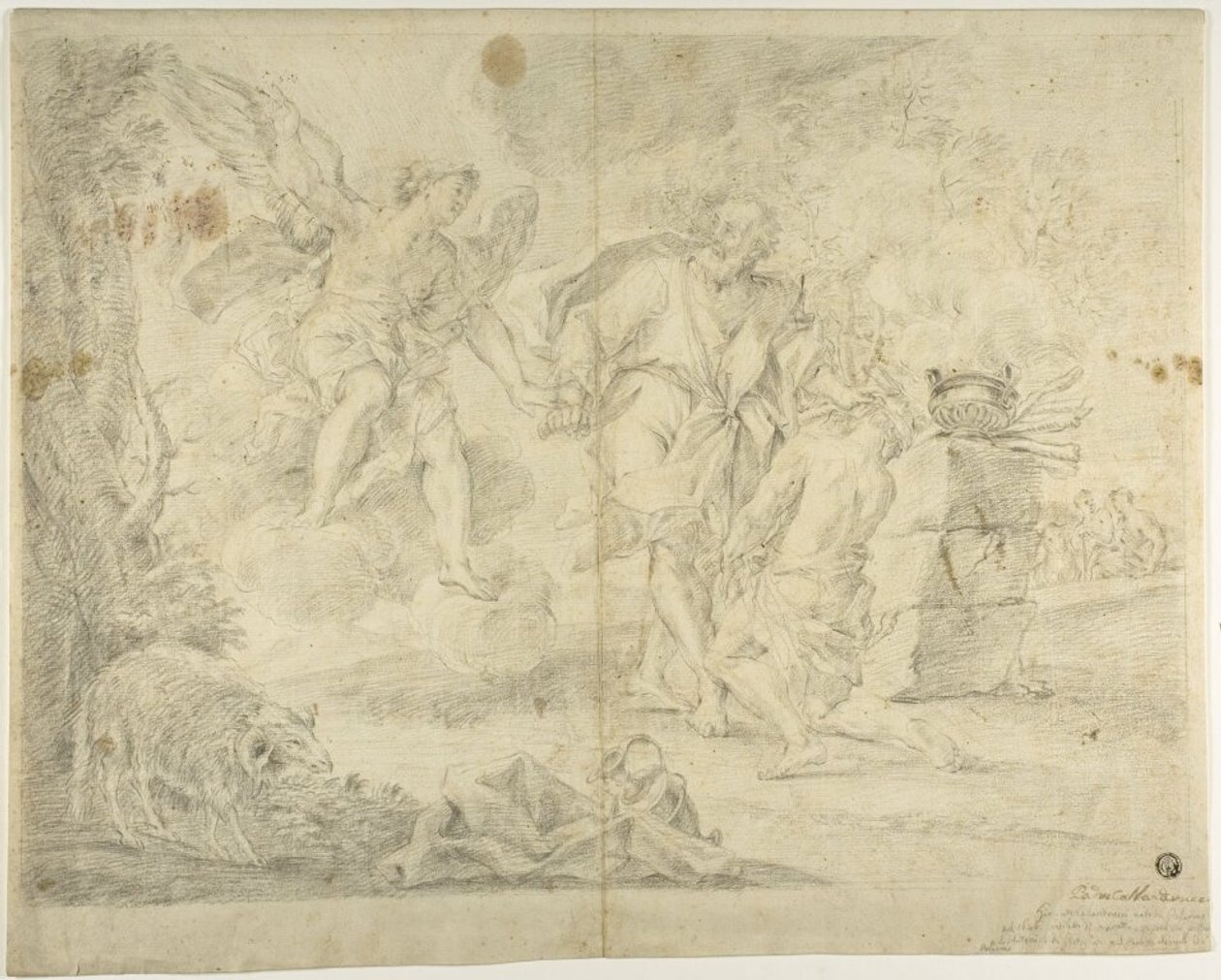 Abrahams Opferung Isaaks von Giacinto Calandrucci