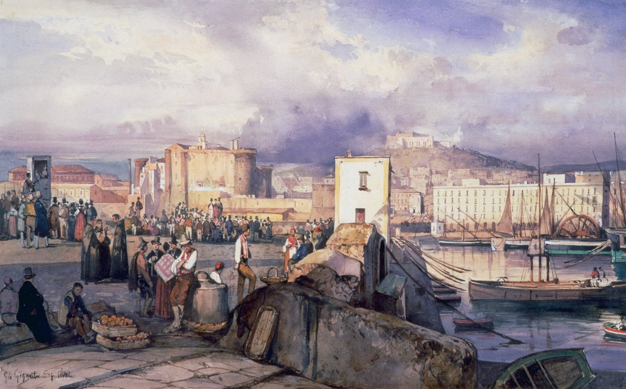 Hafen von Neapel von Giacinto Gigante