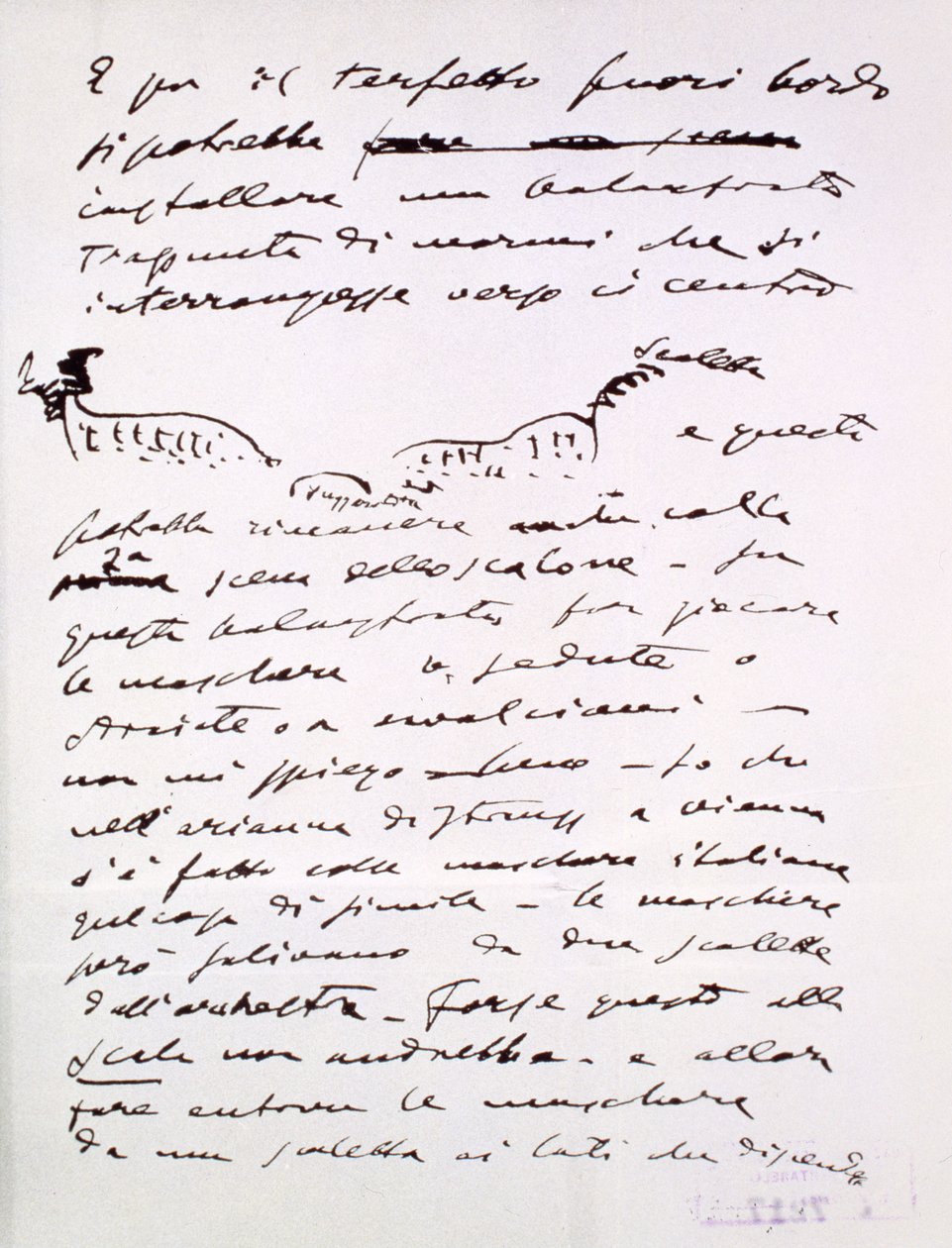 Brief (Tinte auf Papier) von Giacomo Puccini