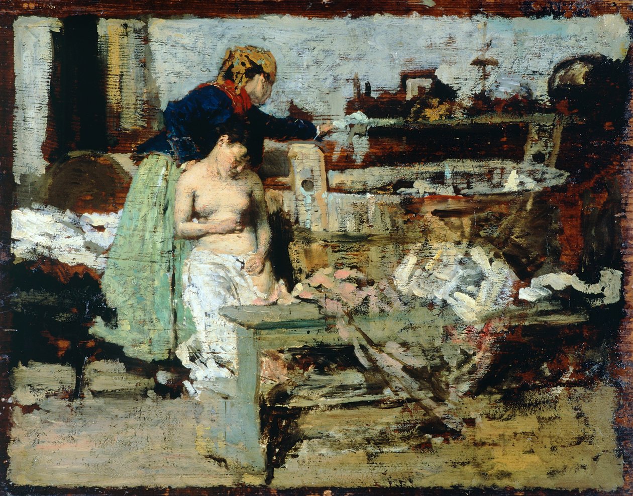 Nach dem Bad von Giacomo Favretto