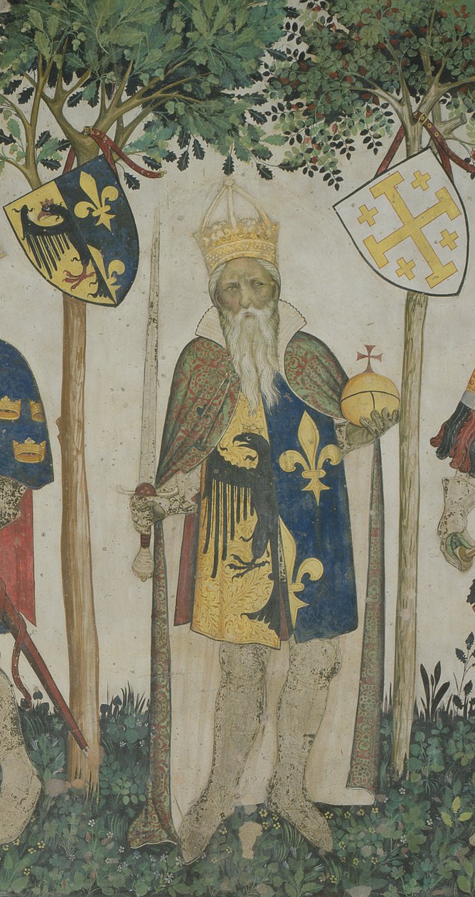 Karl der Große aus Die Neun Helden, 1418-30 von Giacomo Jaquerio