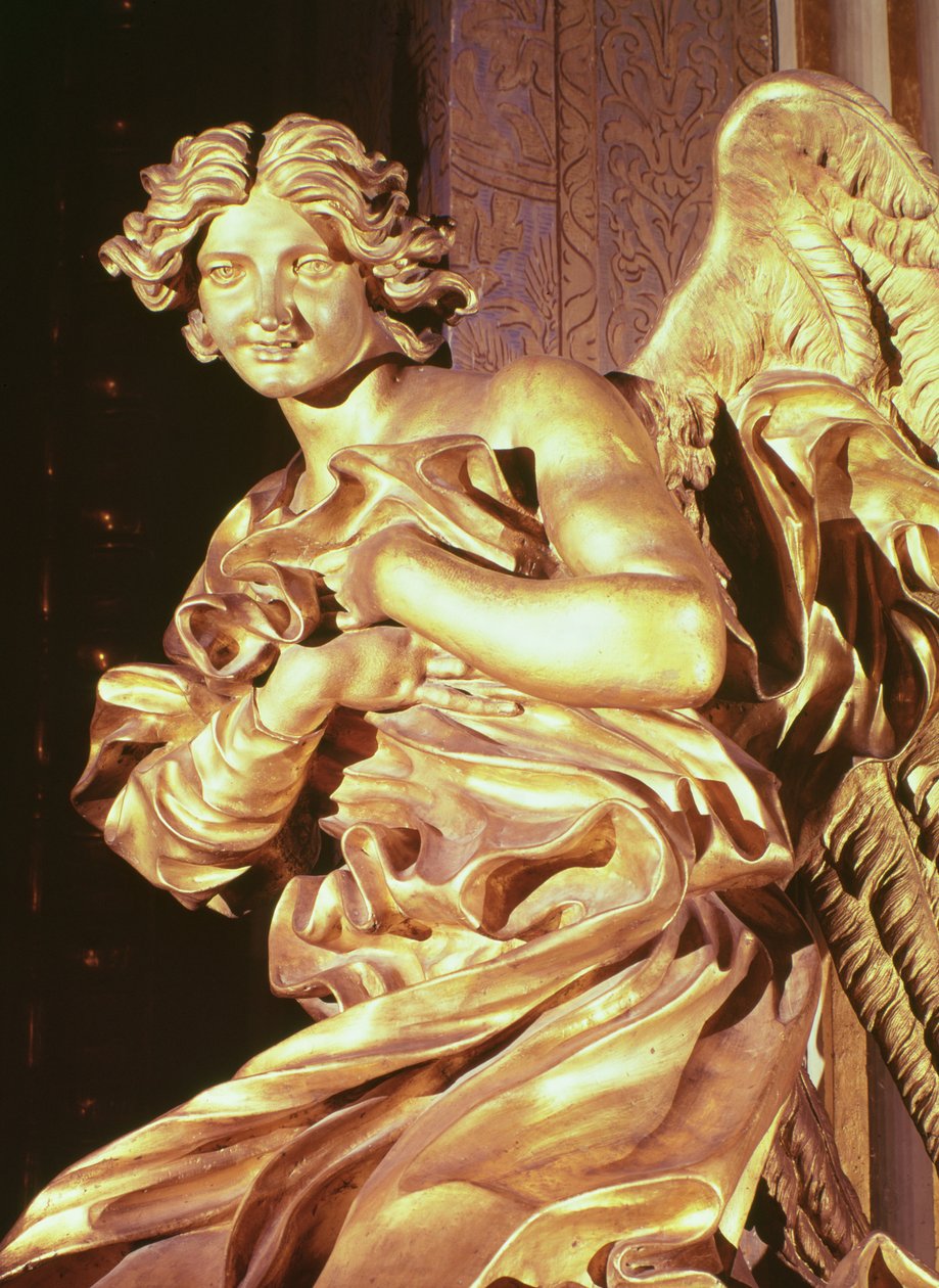 Engel aus dem Tabernakel in der Kapelle des Allerheiligsten Sakraments, 1674 (Bronze) von Gian Lorenzo Bernini