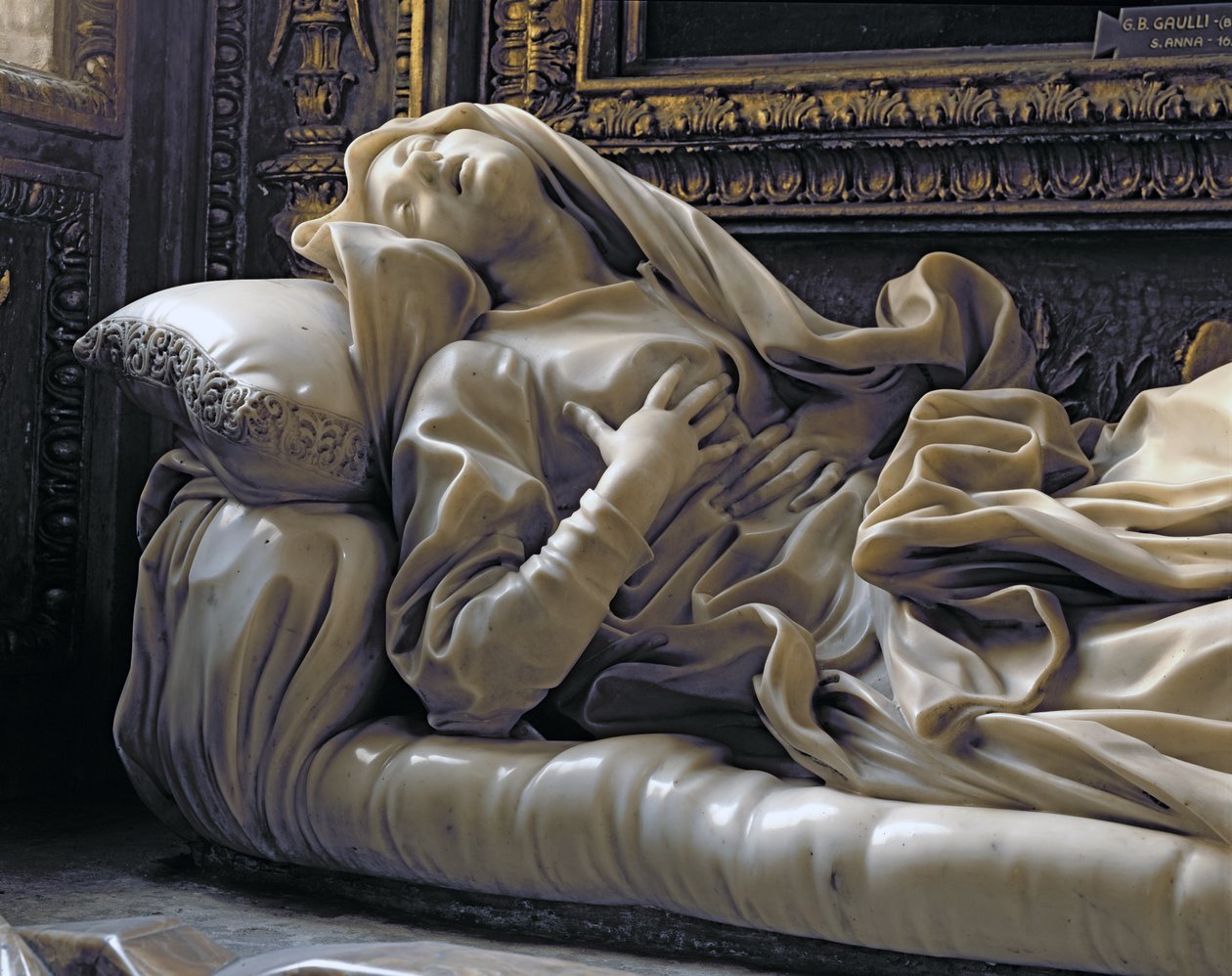 Tod der seligen Ludovica Albertoni, aus der Altieri-Kapelle, 1674 von Gian Lorenzo Bernini