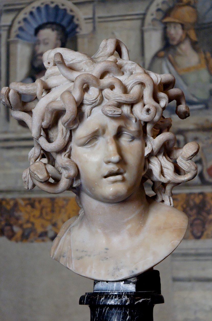 Kopf der Medusa. Marmor, 1630 von Gian Lorenzo Bernini