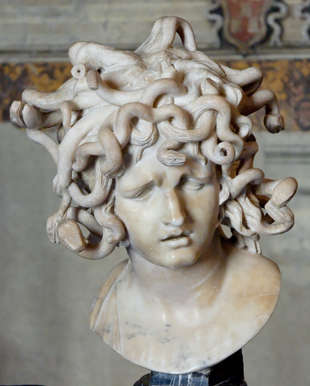 Kopf der Medusa. Marmor, 1630 von Gian Lorenzo Bernini