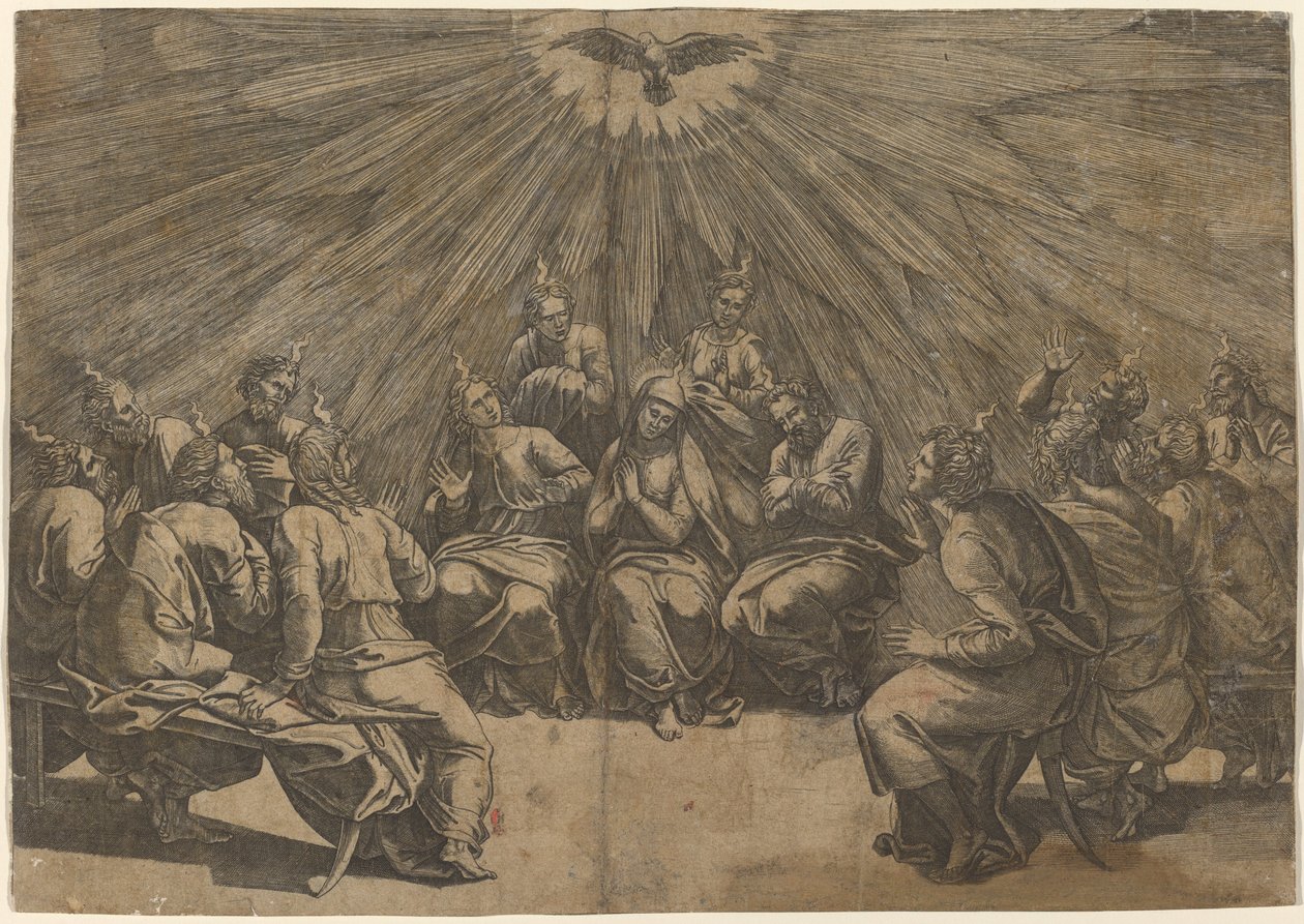 Pfingsten von Gian Jacopo Caraglio after Raphael