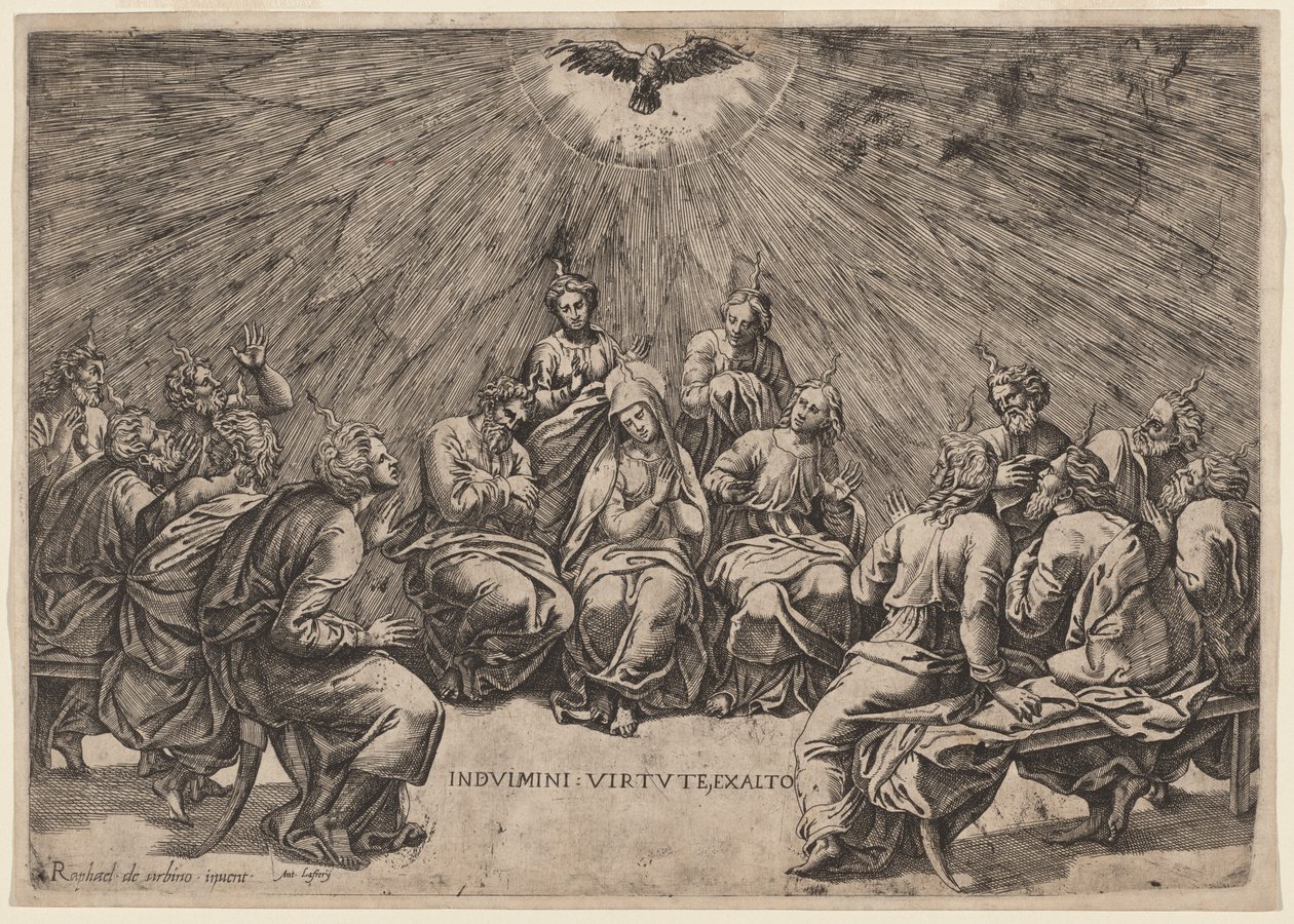 Pfingsten von Gian Jacopo Caraglio, after Raphael