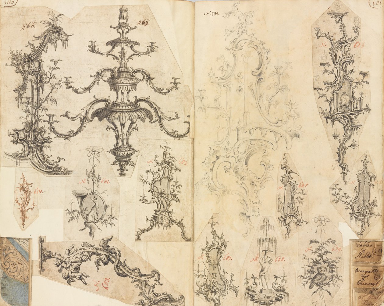 Arbeitsdesign-Sammelalbum, ca. 1760 von Gideon Saint